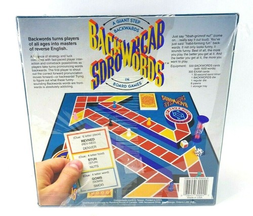 BACKWORDS SDROWKCAB A Giant Step Backwards in Board Games SEALED NIB - Picture 2 of 5