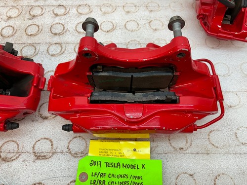 PINZAS DE FRENO BREMBO DELANTERAS TRASERAS 17 18 19 20 TESLA MODELO X P100D OEM ROJAS - Imagen 24 de 24