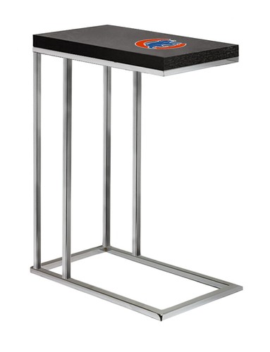 End Table TV Tray Black Laminate and Chrome w/ MLB Team Logo Slide Under Couch  - Picture 6 of 32