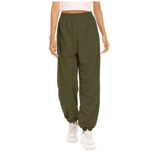 Womens High Waisted Baggy Sweatpants Fall Jogger Pants Lounge Trousers - Picture 28 of 54