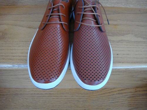 ZZHAP Scarpe Oxford Uomo Casual Traspiranti Flat Sneaker Marrone Taglia 12 NUOVE 1985-1 - Foto 4 di 8