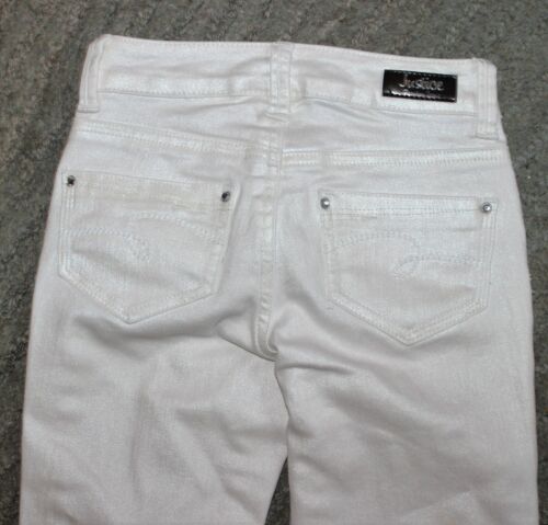 Justice Premium Girls White Jeans Pants - Size 8S - EUC - Picture 3 of 4