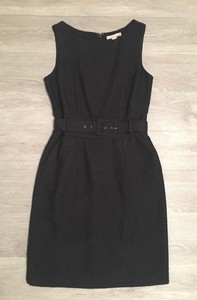 Banana-Republic-Black-Tweed-W-Belt-Sleeveless-Dress-Size-8