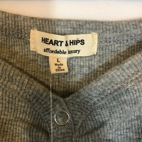 Hearts & Hips Junior Größe Large Langarm Pullover grau gestricktes Kleid neu mit Etikett - Bild 5 von 7