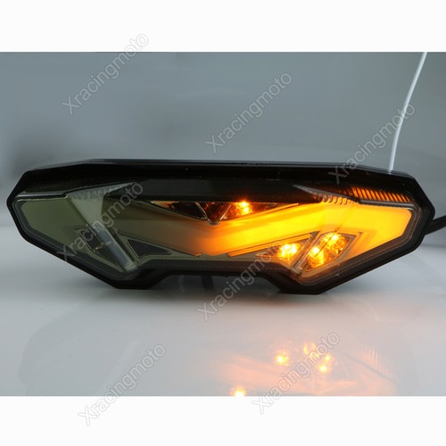 Señales de giro con luz trasera de freno de humo ajustadas para Yamaha MT-09 FZ-09 14-16 - Imagen 11 de 12