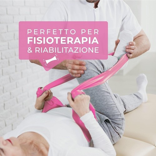 FASCIA ELASTICA TERAPEUTICA ELASTICI FITNESS DI ALTA QUALITÀ PER SPORT 1.3 MT - Foto 5 di 6