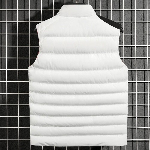 White Vest Jacket Men Slim Fit Stand Collar Sleeveless Puffer Jackets Men Coat - Picture 6 of 25