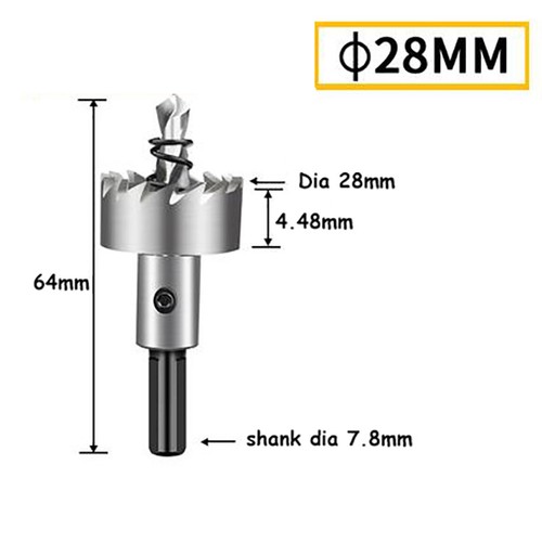 12mm - 80 mm HSS Drill Bit Hole Saw Stainless Steel Metal Alloy Cutter Holesaw - Picture 32 of 50