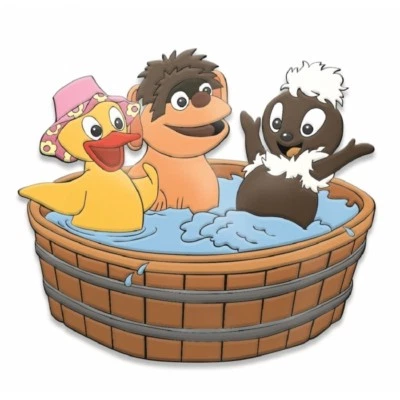 TRÖTSCH-VERLAG Moppi, Pitti, Schnatterinchen Badespaß Magnet 3D Pinwandmagnet