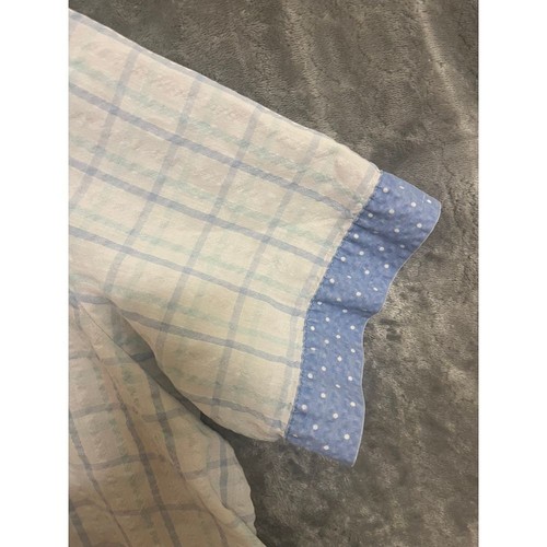 Croft & Barrow Floral Embroidered Plaid Nightgown Cotton Blend Polka Dot 1X - Picture 7 of 7