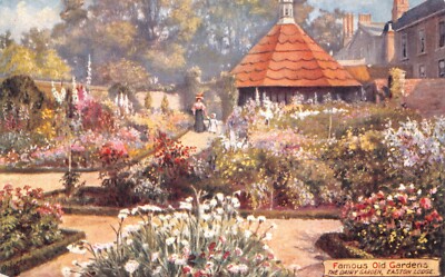 TUCK TOPIGRAPHISCHE POSTKARTE BERÜHMTE ALTE GÄRTEN EASTON LODGE V G