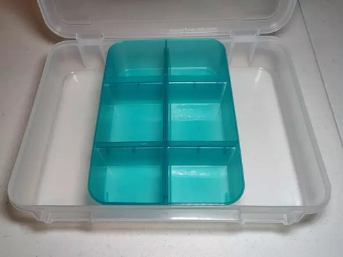 NEW Sterilite Divided Case 13 3/8" X10 3/4 X 2 1/2" Compartment Case 1402 - Picture 3 of 6