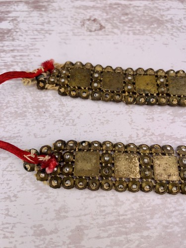 LOT 2 Piece Antique Vintage 1920s Rhinestone Headbands For Repair AS IS - Picture 10 of 12