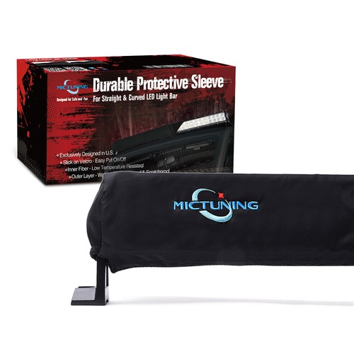32" Inch LED Light Bar Cover Weather-Protective Straight Curved Sleeve Universal - Foto 8 di 9