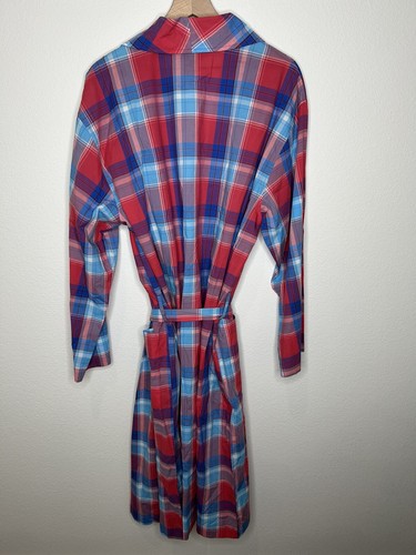 Polo Ralph Lauren Herren rot bunt kariert Nachtwäsche Morgenmantel Small/Medium neu mit Etikett L4 - Bild 2 von 5