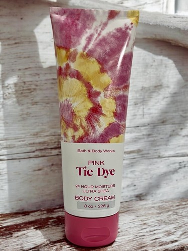 Bath & Body Works PINK TIE DYE 24 HR Feuchtigkeit Ultra Shea Körpercreme 8 Oz.