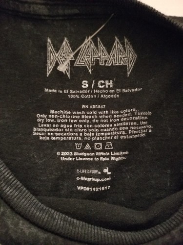 Life Group Black Def Leppard Animal Graphic T-Shirt Unisex Size S - Picture 4 of 6