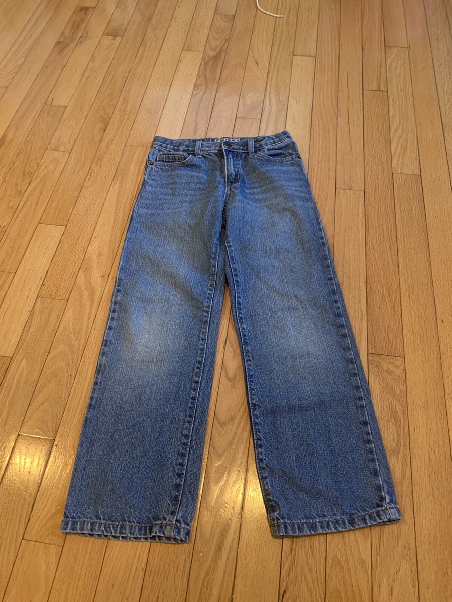 Black Plus Size, Sturdy Fit, Adjustable Waist Boys Jeans with Contrast