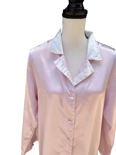 Vtg Victorias Secret Gold Label Sleep Shirt Gown Robe Housecoat M/L Cottagecore - Picture 2 of 7