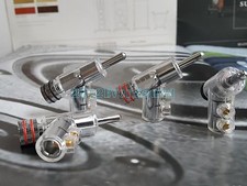 4x HiFi Audio Rhodium Plated Speaker Cable Banana Plug Connector 7mm wire