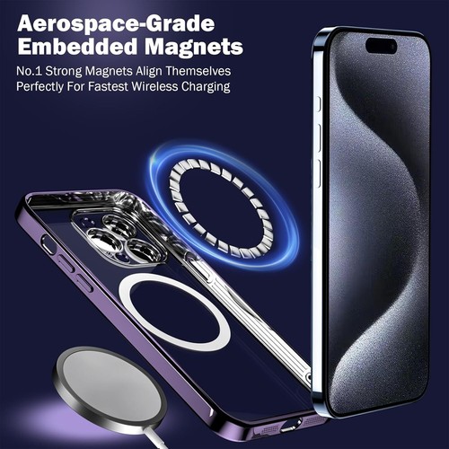 Für iPhone 16 15 14 13 12 11 Pro Max Plus Glitzer Hülle Stoßfest MagSafe Cover - Bild 7 von 19