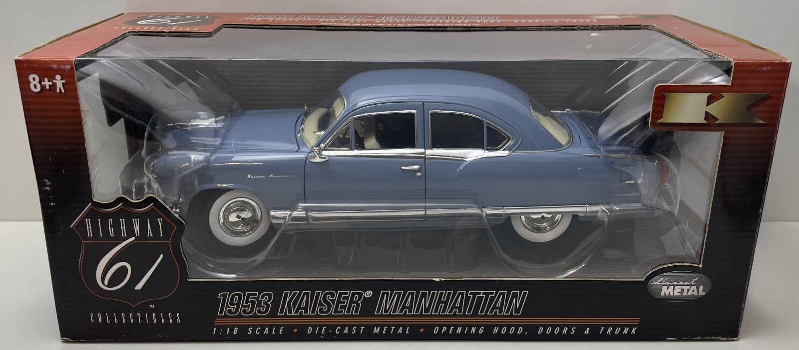 Highway 61 - Blue 1953 Kaiser Manhattan - 1:18 Scale - New in Box