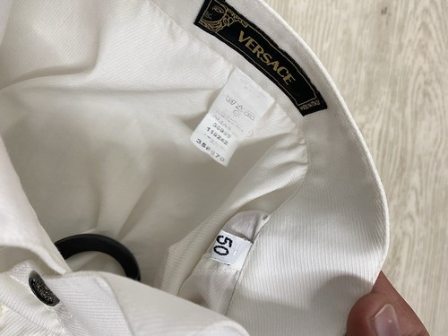 Versace Mens White Wing Collar Formal Dress Shirt  - Picture 7 of 7