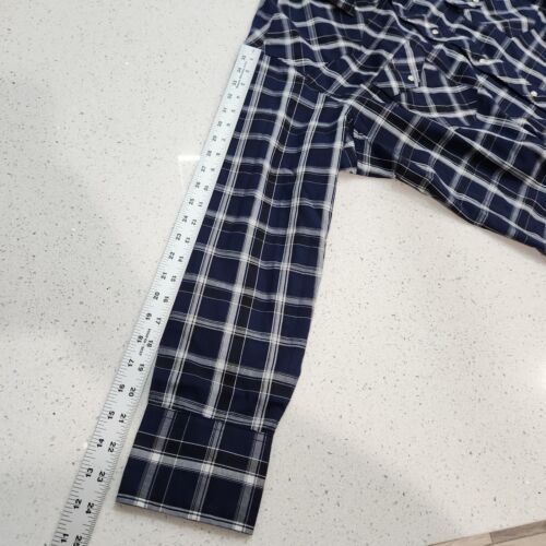 Wrangler Western Shirts Pearl Snap 2XL Button Up Mens Blue Plaid Long Sleeve - Picture 11 of 16