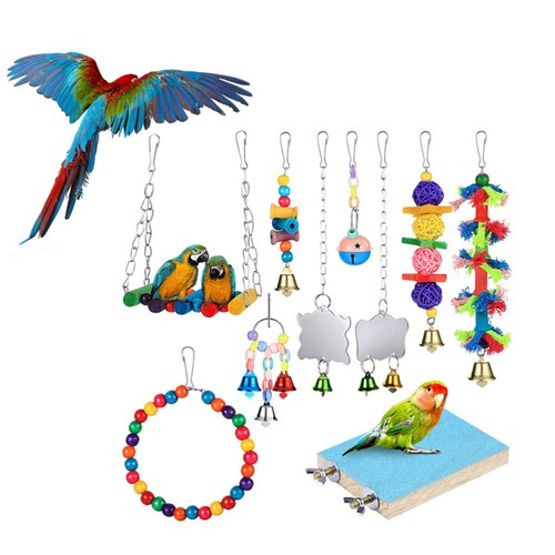 10 Pcs vente en gros Bird Bite Toy Papagei Spielzeug Vogelschwung Kauspielzeug