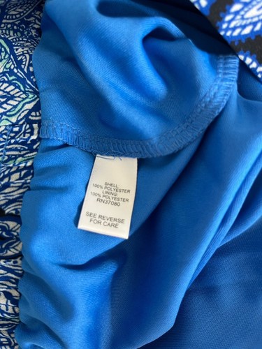 NWT Cato Womens Maxi Skirt 18W/12W Blue Floral Lightweigth Lined - Picture 6 of 6
