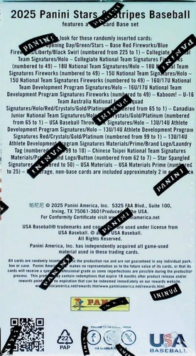 2025 Panini USA Baseball Stars and Stripes Factory Sealed Blaster Box 2 Hits! 🔥 - Picture 4 of 5