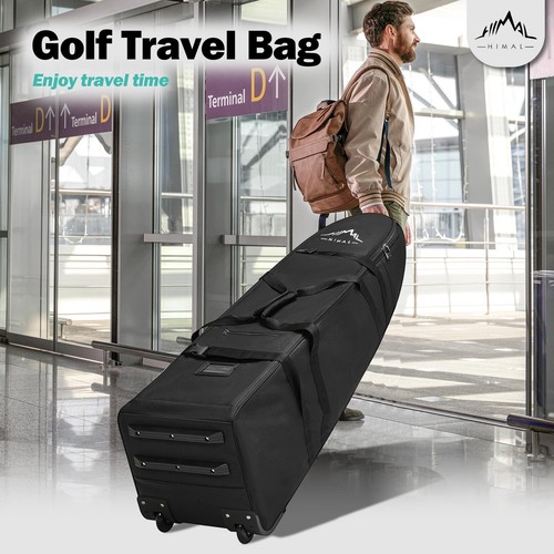Golf Bag Travel Covers Hard Case Club Wheels Rolling Protector Waterproof Padded - Picture 7 of 7