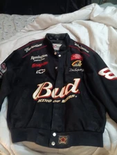 Bud King of Beers NASCAR Dale Earnhardt Jr #8 Budweiser Jacket Size Medium