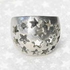 Sterling Silver Star Cutout Ring Size 8 Ethereal Celestial