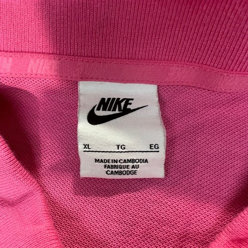 Nike Sportswear Men's Pink White Logo Polo Short Sleeve Shirt Xl - Picture 7 of 12