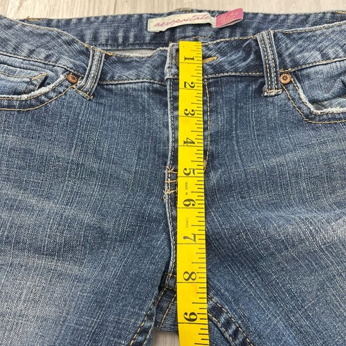 Jeans Aeropostale Hailey skinny svasati vita media lavaggio medio 7/8 - Foto 10 di 12