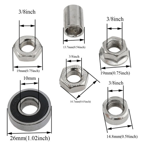 Eje de cubo trasero Eje de bicicleta Eje de bicicleta 180 mm/7,08 pulgadas Bicicleta de múltiples velocidades Re... - Imagen 4 de 6
