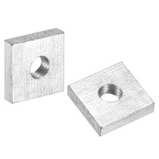 100Pcs M3x8mmx2mm Square Nuts, Carbon Steel Zinc Plated Coarse Thread Nuts