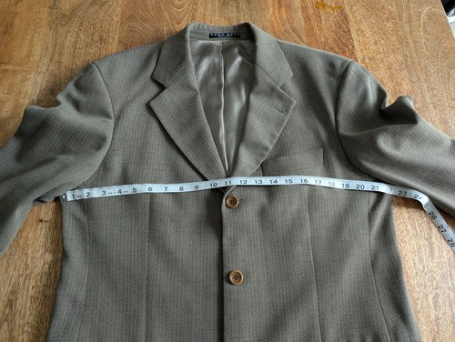 🇩🇪 Hugo Boss Medium 40R Grey Brown Wool Blazer Vintage Made in Germany - Picture 9 of 14