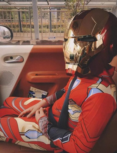 US!! Iron Man MK5 1:1 Casco Usable Control por Voz Máscara Dorada Juegos con disfraces AUTOMÓGENO - Imagen 24 de 24