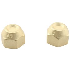 3/8Inch Flare Cap RLECS 2PCS 3/8" Brass Flare Compression Cap Fitting SAE 45 ...