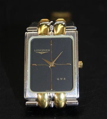 Longines QWR Quarz Damenuhr MZ5742 Swiss 1500 dunkelgrau original Armband - Bild 1 von 4