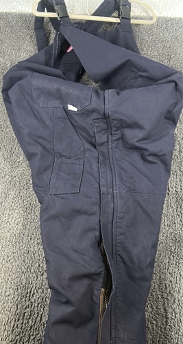 Tyndale Fr HRC 4 Men adjustable multi-pockets Insulated Solid Bib Overalls 4XL - Picture 11 of 15