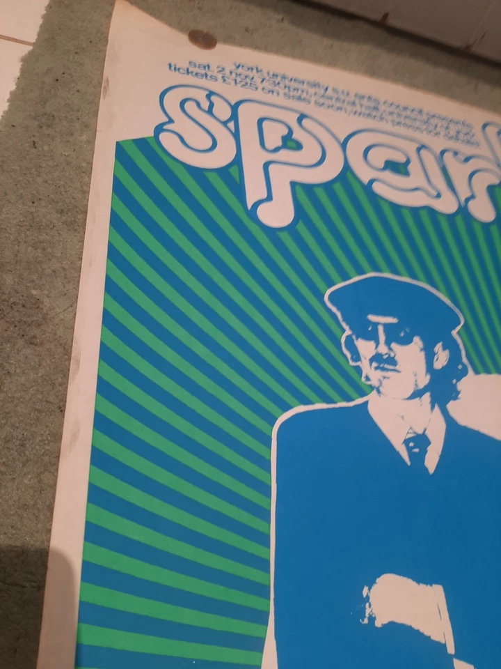 Sparks - York University 2 November 1974 - ORIGINAL UK PROMO CONCERT POSTER - Image 4 of 4