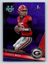 Carson Beck 2023 Bowman University Chrome Purple Mini-Diamond SN #/399 #44