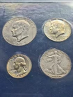 1943 Walking Liberty Half 1959 Silver Quarter 1967 Kennedy Half Coin Lot