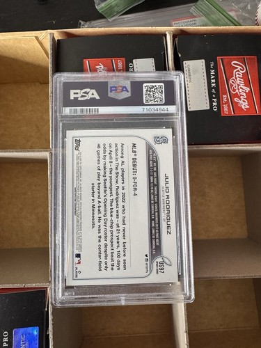 💥2022 Topps Update #US97 Julio Rodriguez RC PSA 10 GEM-MT Mariners INVEST  - Bild 2 von 2
