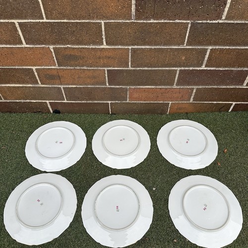 6 antike Limoges T&V Speiseteller 11" Floral grün gold - wunderschön! - Bild 9 von 11