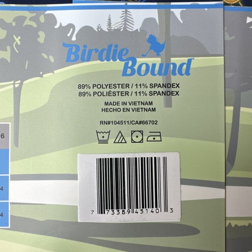 Birdie Bound Performance Boys Polo Shirt Navy Neon Tropical Golf Size 10/12 - Picture 11 of 14