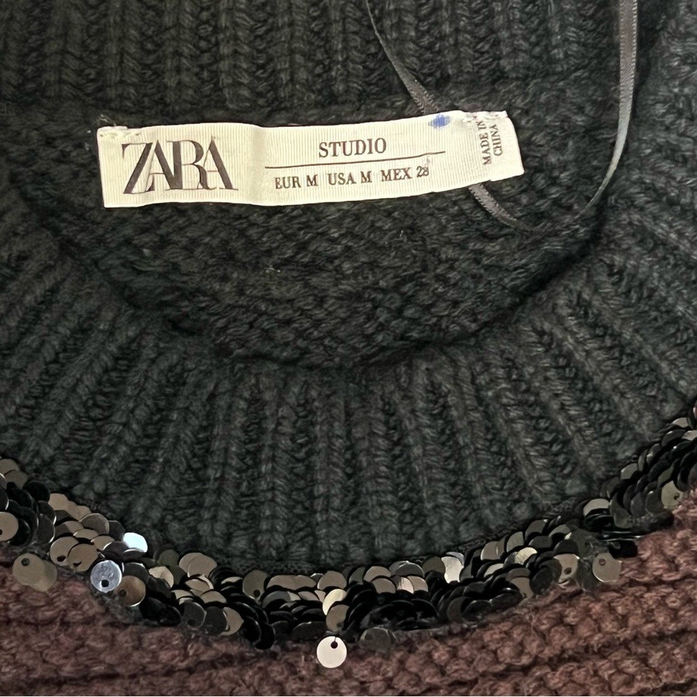 Cable knit Sweater Men's Fisherman Chunky Knit Pa… - image 4